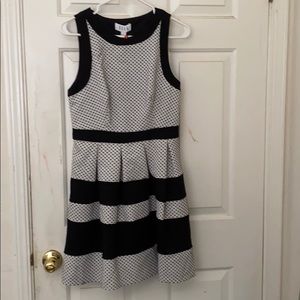 black and white dress